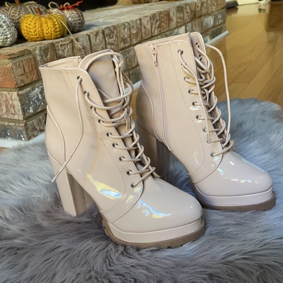 Brand new FashionNova Booties -Nude - Picture 7 of 7